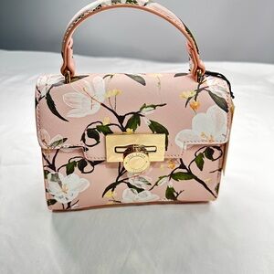 Ted Baker Pink Floral Elegant Mini Satchel Top Handle Bag NWT